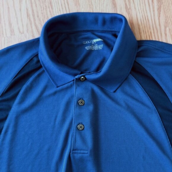Grand Slam Mens Polo Shirt Size XXL Navy Blue Black Short Sleeve Performance - Picture 5 of 8